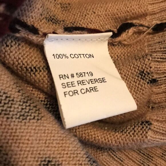 ny collection Leopard & Floral Print Cardigan - SM - Picture 9 of 12